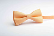 Light linen peach, Peach bow tie for boys, baby bow ties, clip on bow ties for boys, peach wedding bow tie, bow ties for men - MenLau