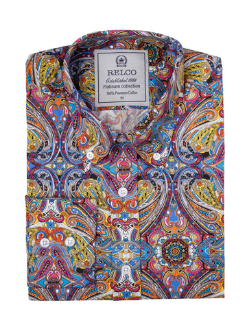 Relco - Paisley Black - Shirt – The Modfather Clothing Company