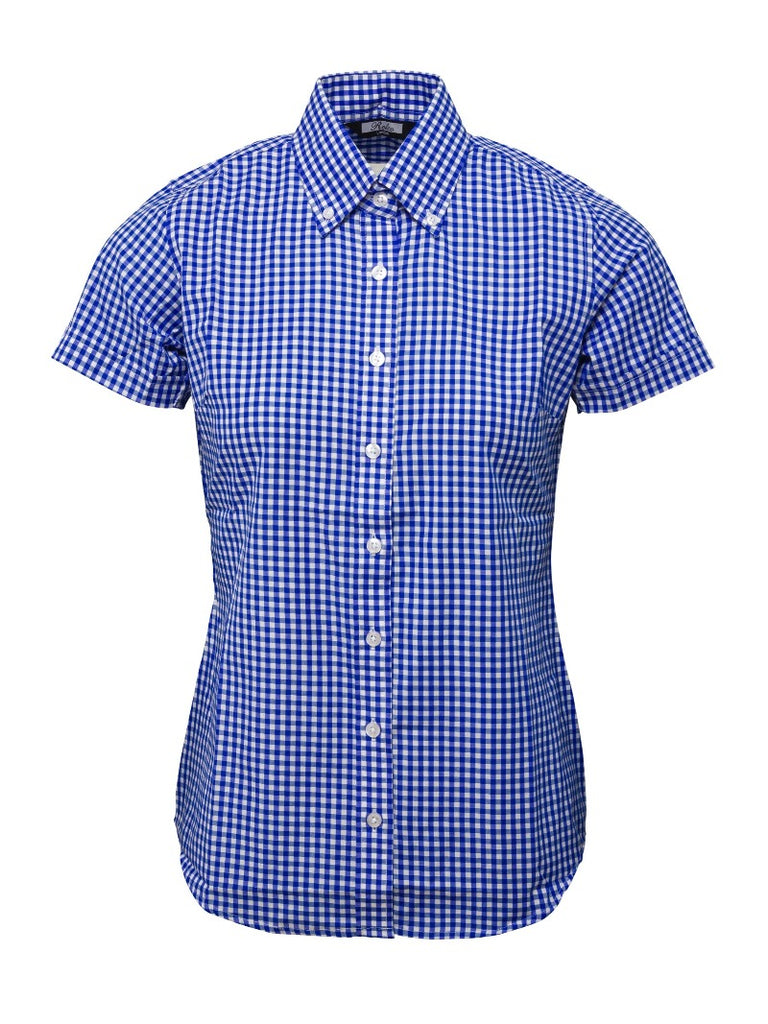 Ladies Gingham shirt - Blue – Relco London