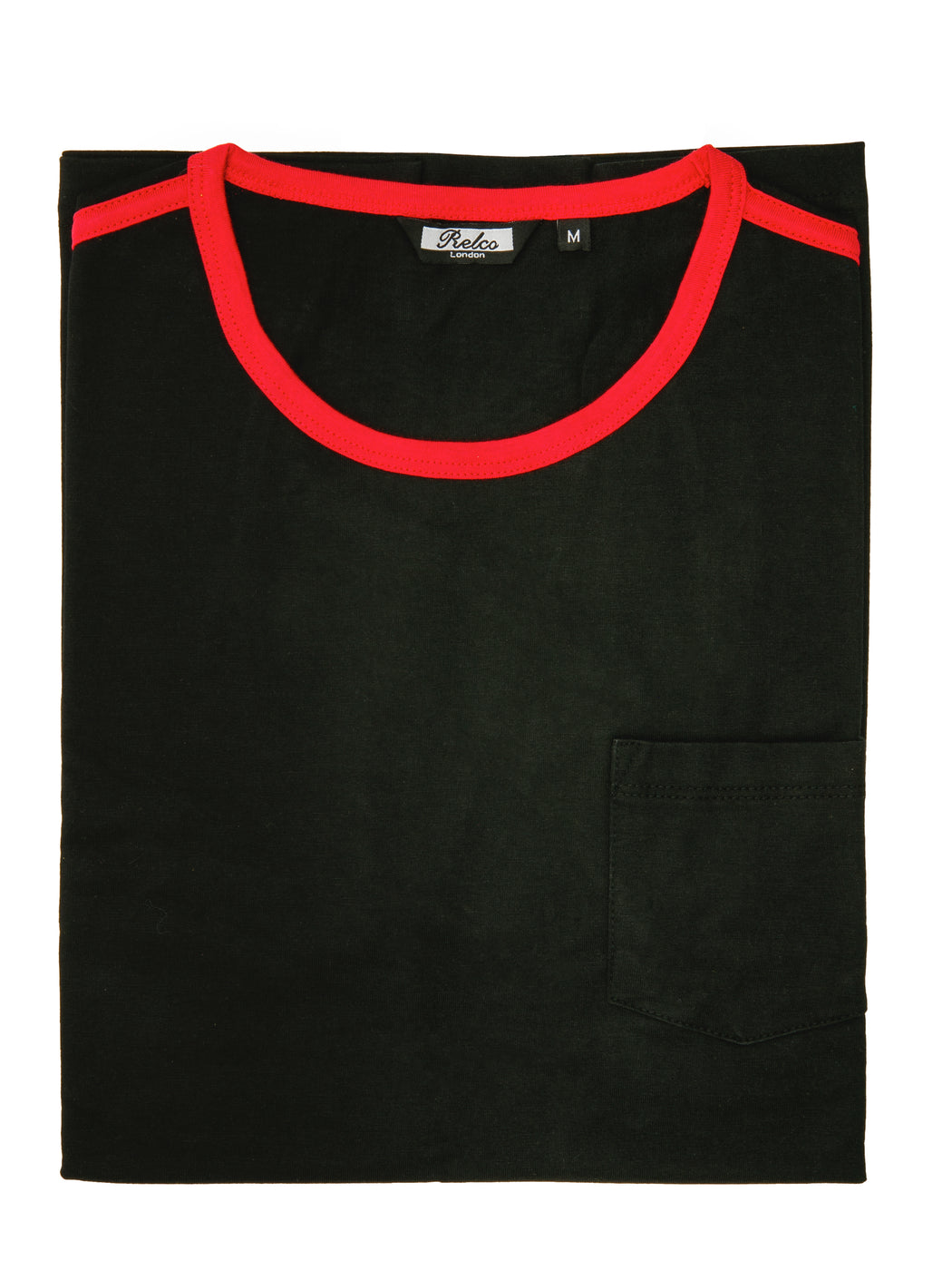 black and red ringer tee