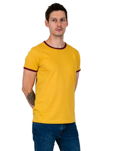 mustard yellow t shirt mens