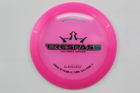Dynamic Discs Lucid Trespass Pink w/ Green 175g