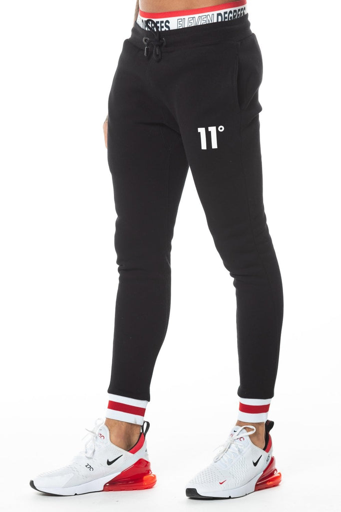 black skinny fit joggers