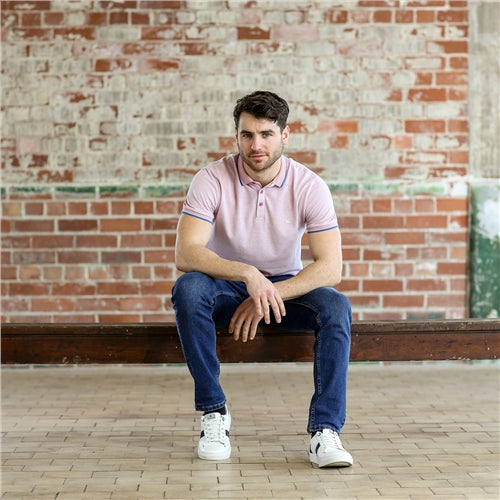 Philip Short Sleeve Pink Polo Shirt – Spirit Clothing