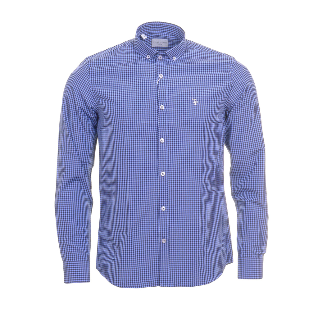 Blue Check Shirt By Tom Penn - Tom Penn Shirts Ireland – Spirit Clothing