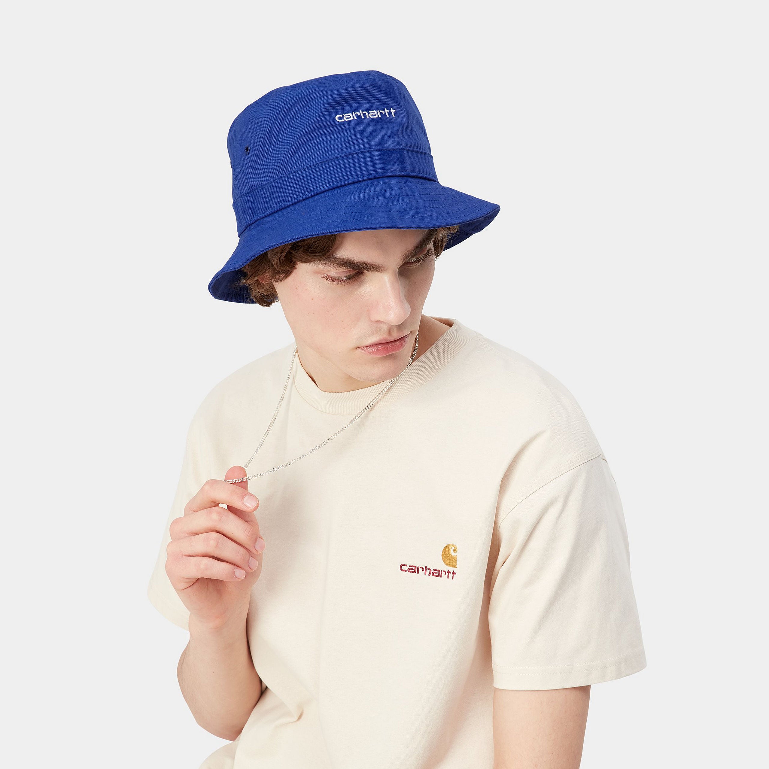 Script Bucket Hat-Park / White – Spirit Clothing