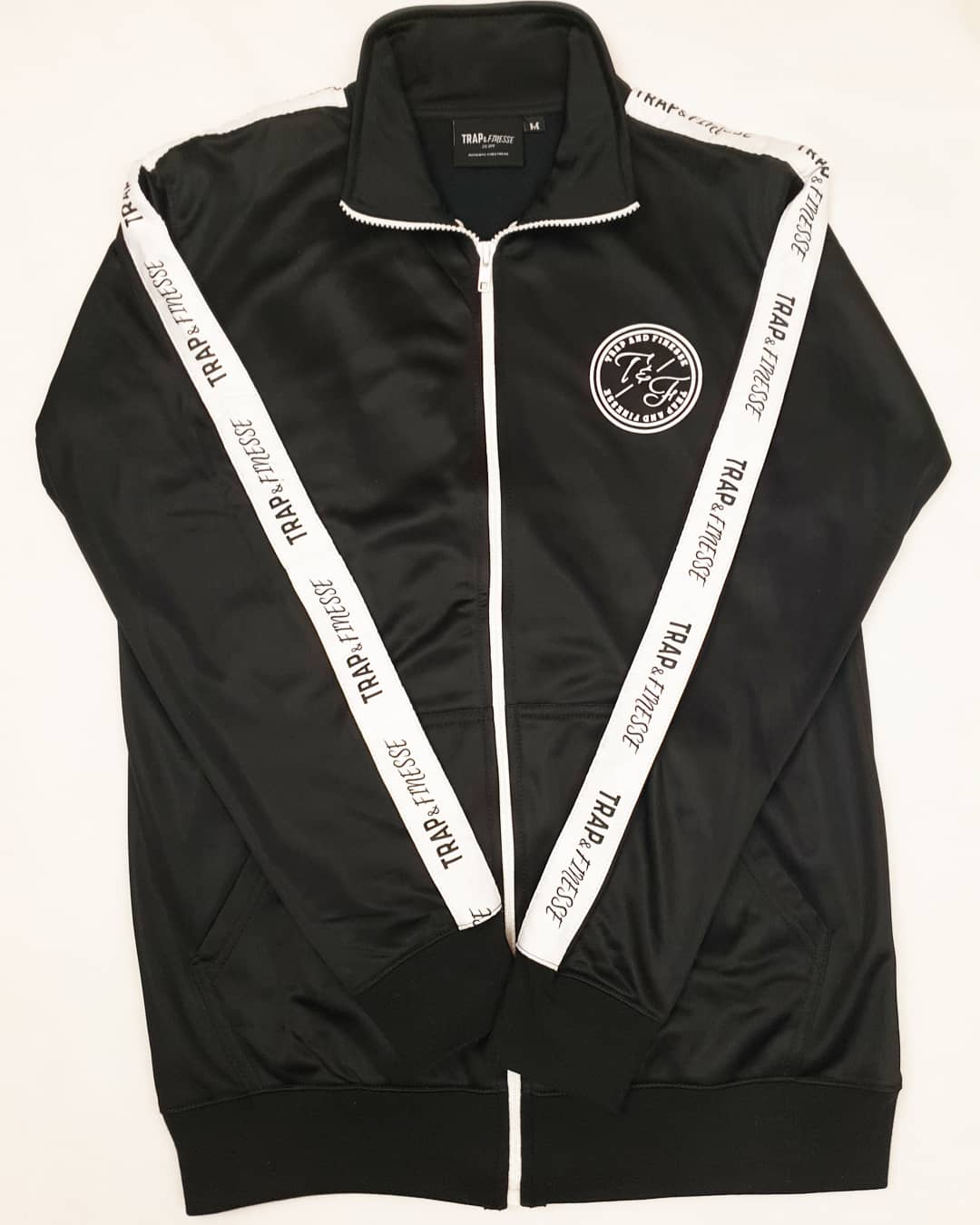 Black T&F Tracksuit Top – TRAP&FINESSE