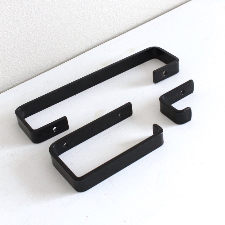 Metal Wall Hook - Black, Brass, Bronze, & Silver, White Finishes