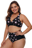 Black 2pcs Starry High Waisted Bathing Suit