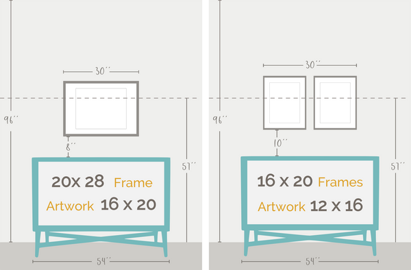 Layouts for 16 x 20 art over crib