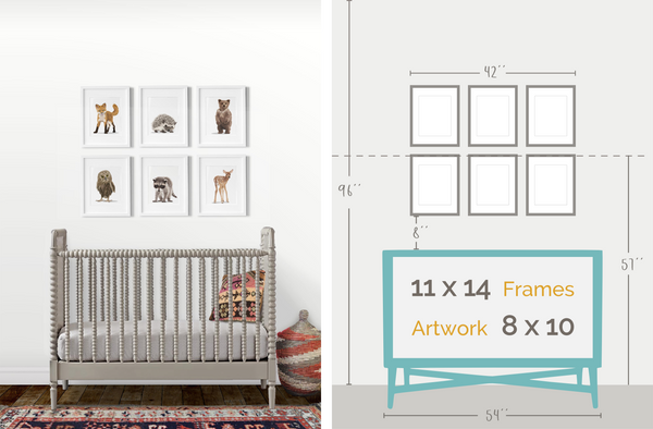 Viv and Tim Home - One thing I wish we did different for the nursery would  be larger art frames above the crib! ⁣ ⁣ I already had two white 16x20  frames