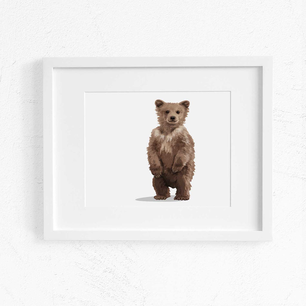 Bear Cub Nursery Art Baby Animal Woodland Artwork By Paper Llamas