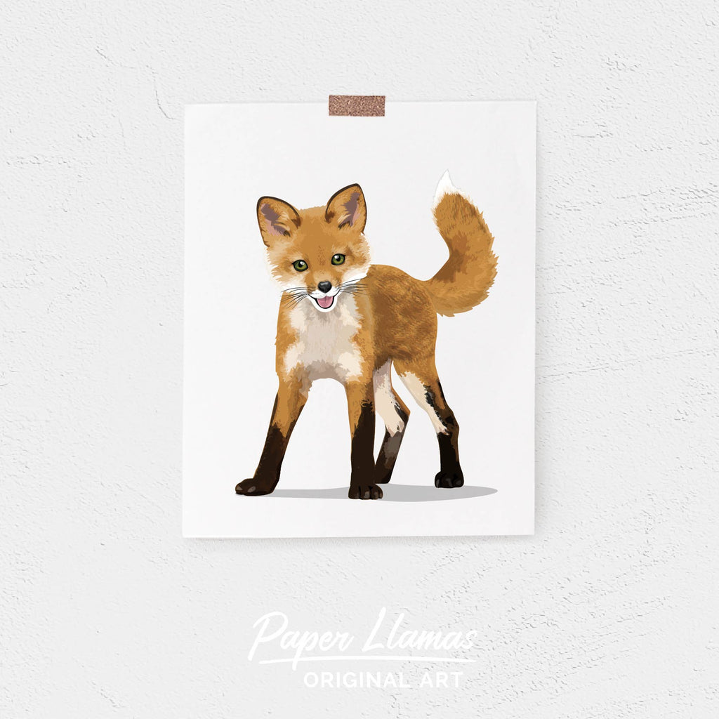 Download Baby Fox Printable Paper Llamas