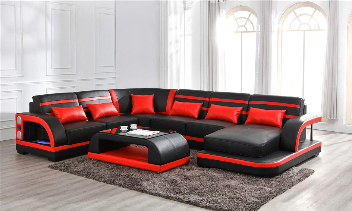 Enzo Leather Sectional Collection Expo Furniture Gallery