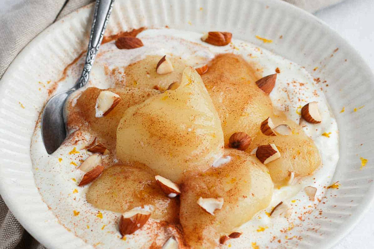 vegan stewed pears