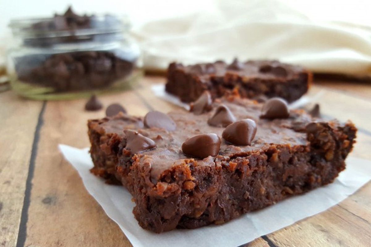 vegan double chocolate black bean brownies