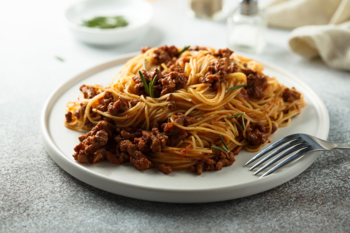 Vegan Bolognese Pasta with TVP