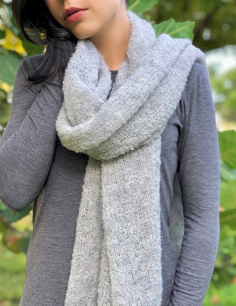 Gray Ultra Plush Alpaca Scarf