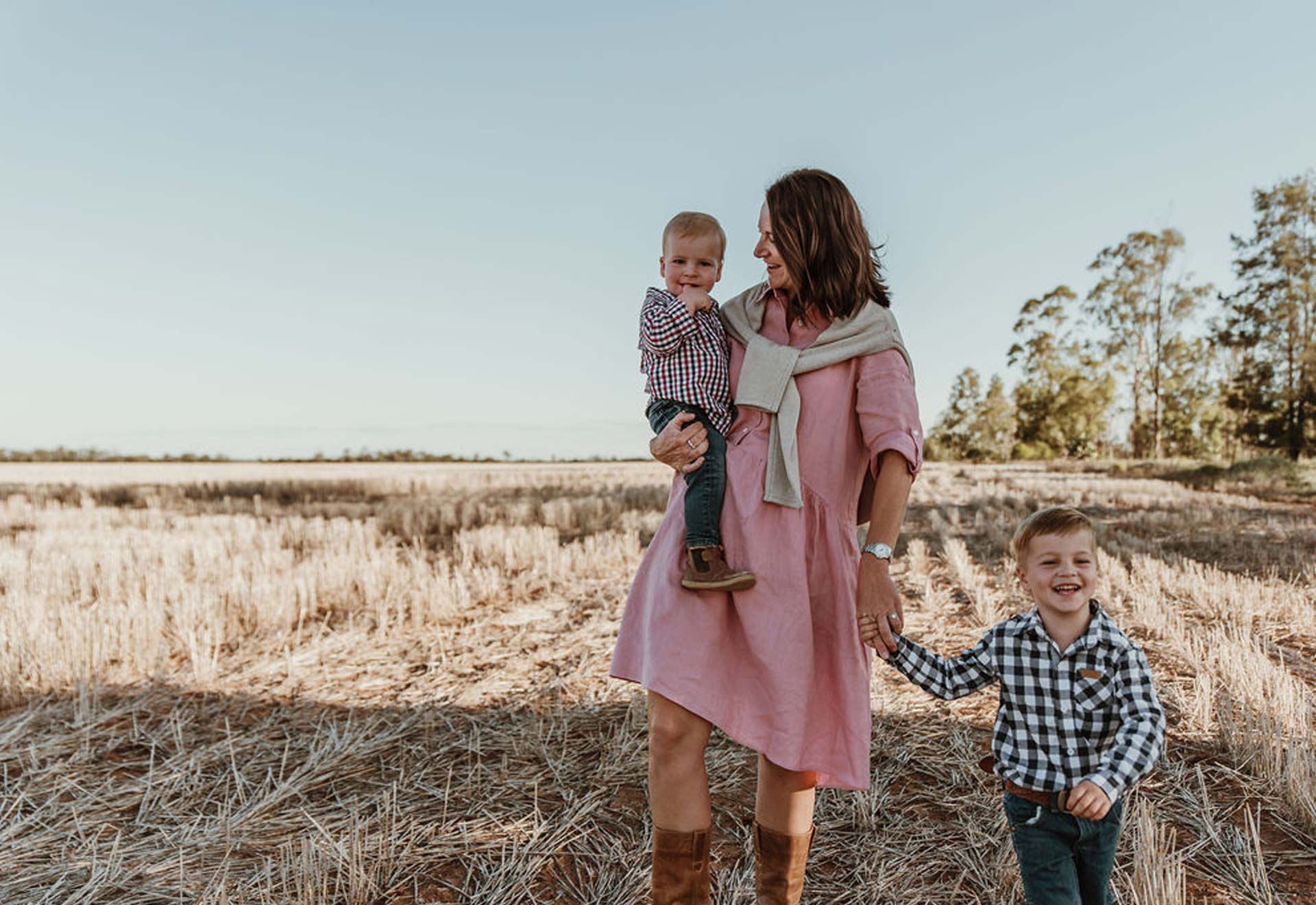 Alice Woods with her family