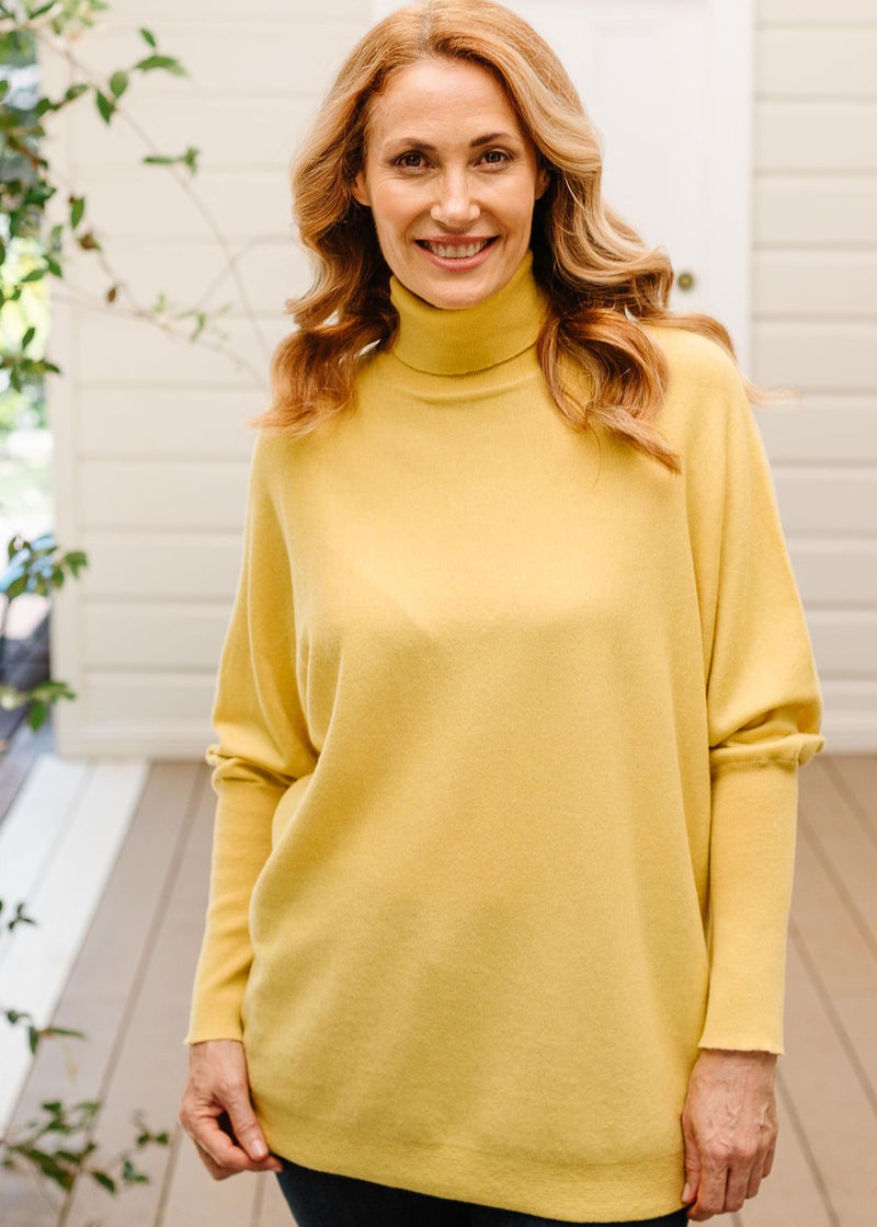 gold roll neck top