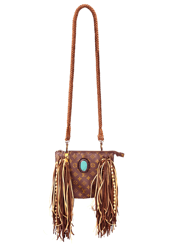 Bags, Vintage Boho Bags Louis Vuitton Revamp Reworked Min Bag