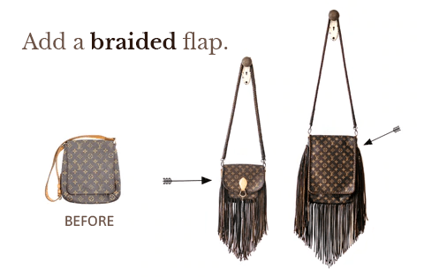 100% Authentic vintage Louis Vuitton fringe bags with a bohemian twist