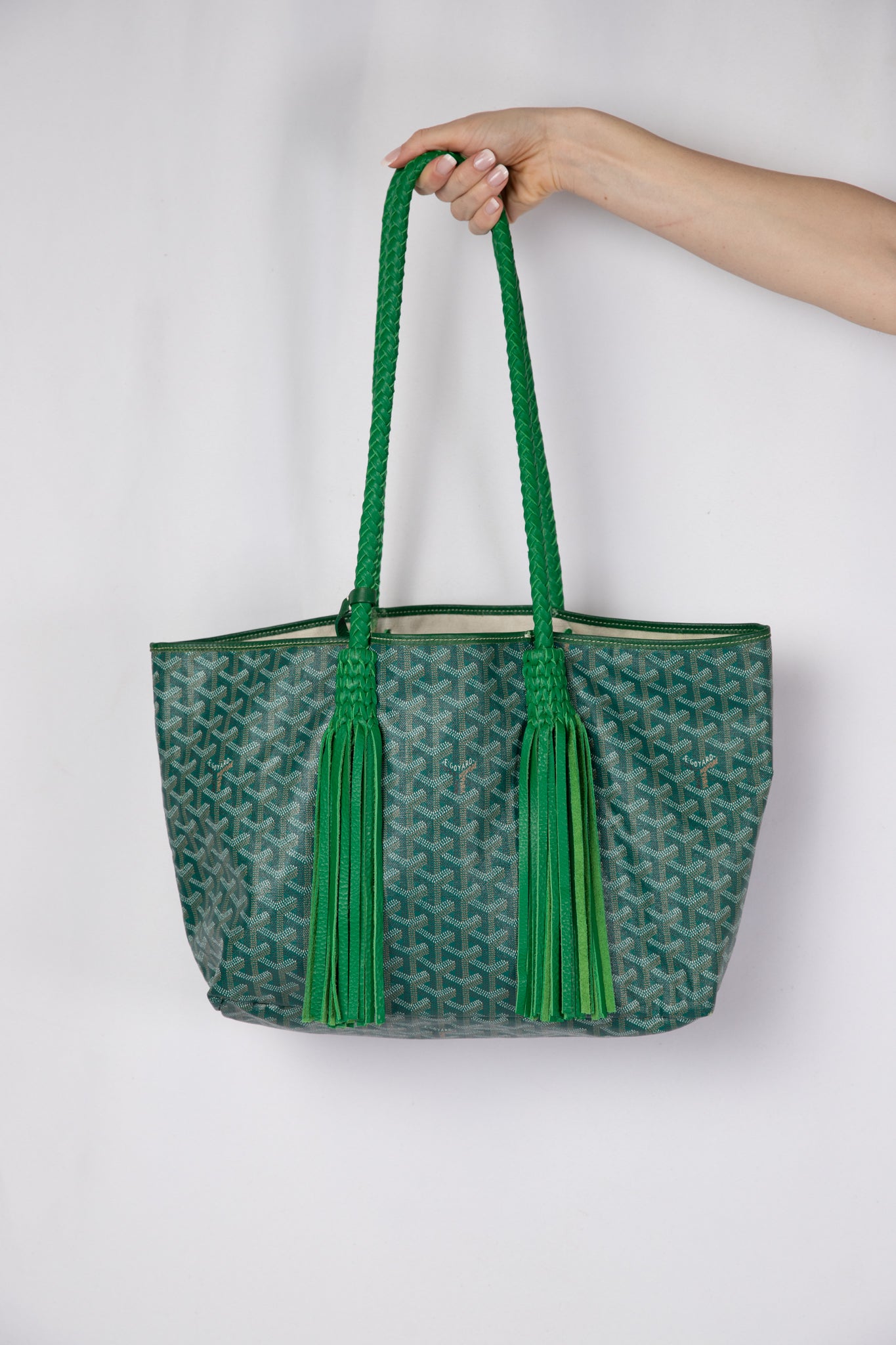 goyard tote green