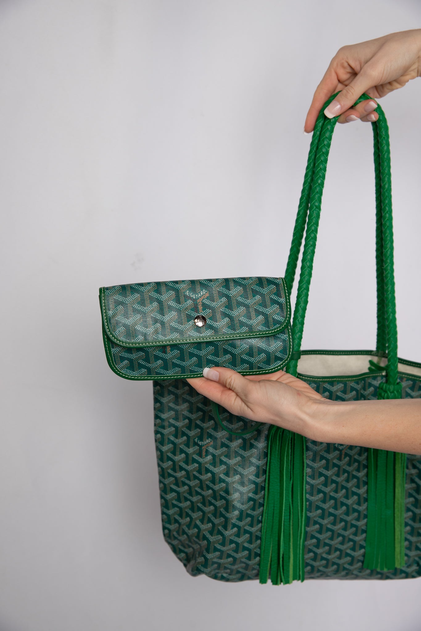 Green Goyard Mini Tote 🧼, Women's Fashion, Bags & Wallets, Tote