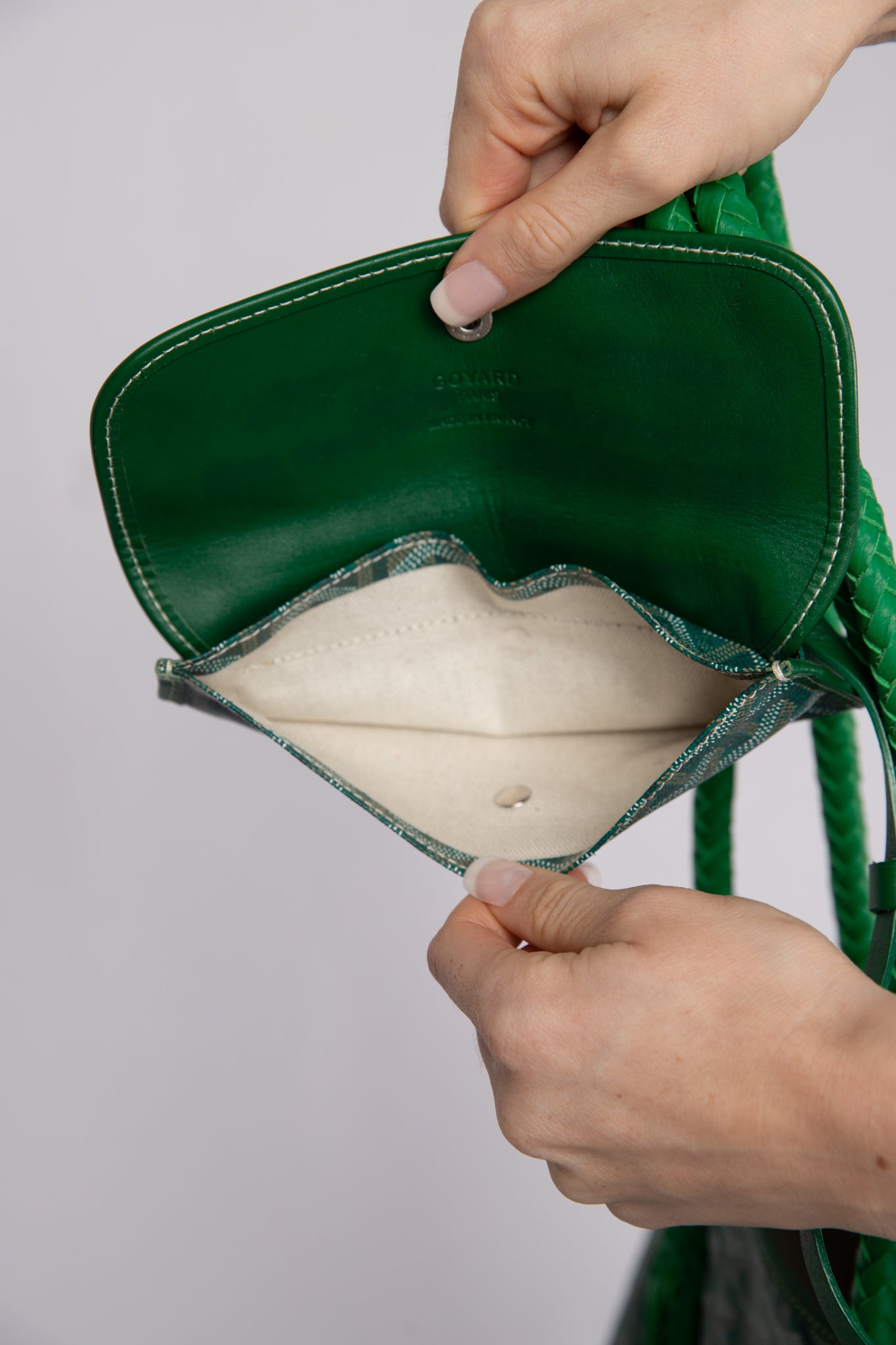 green goyard cosmetic bag - Google Search in 2023