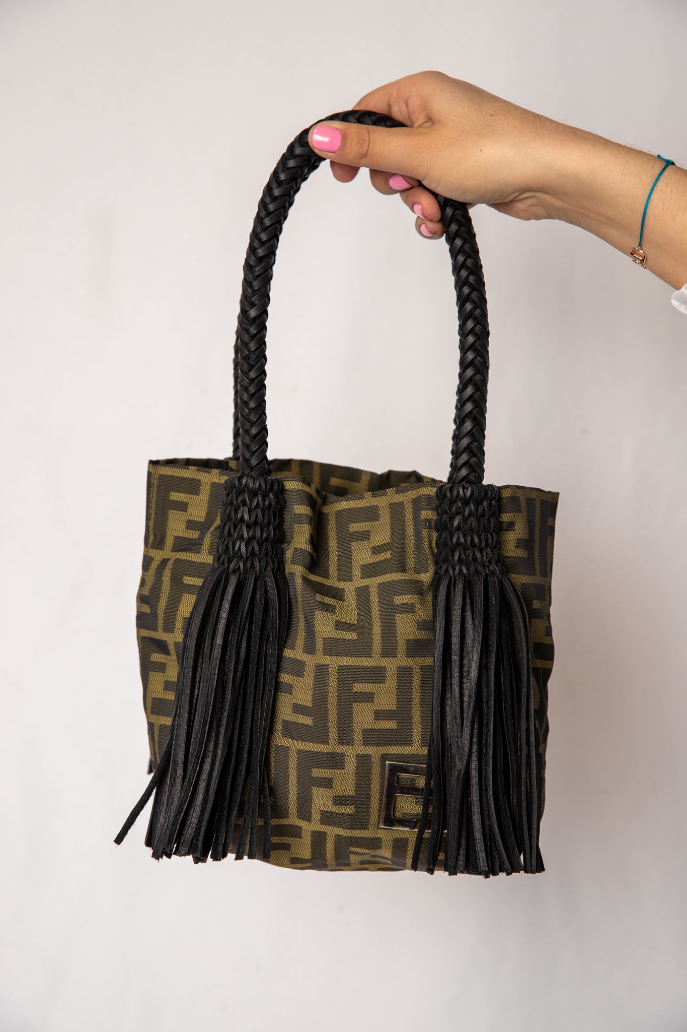 Small Fendi Tote - Black Fringe - 2023 ❤️ CooperativaShop ✓