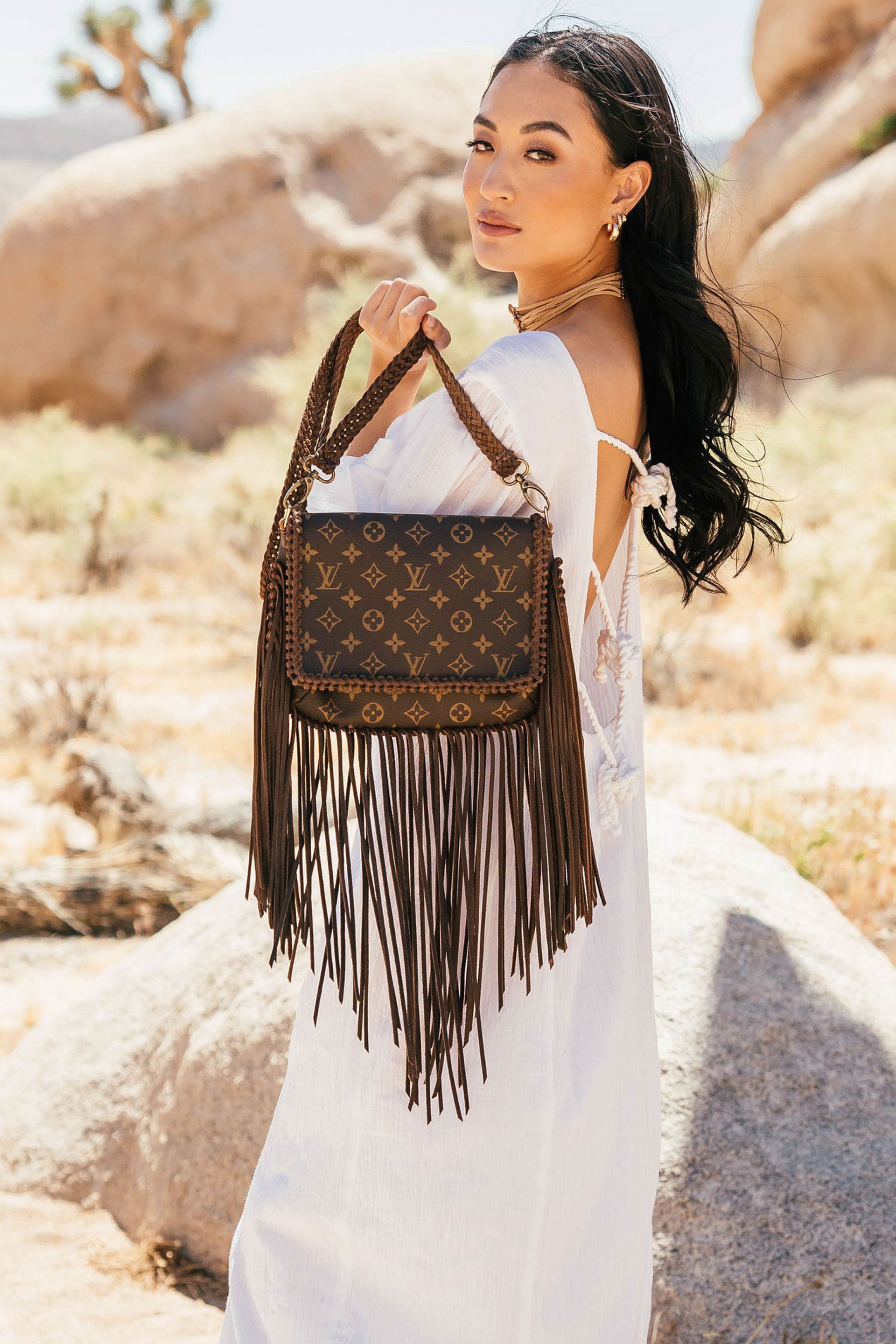 Vintage Boho Bags, Bags, Authentic Louis Vuitton Vintage Boho Bag W  Fringe Dirty Blonde