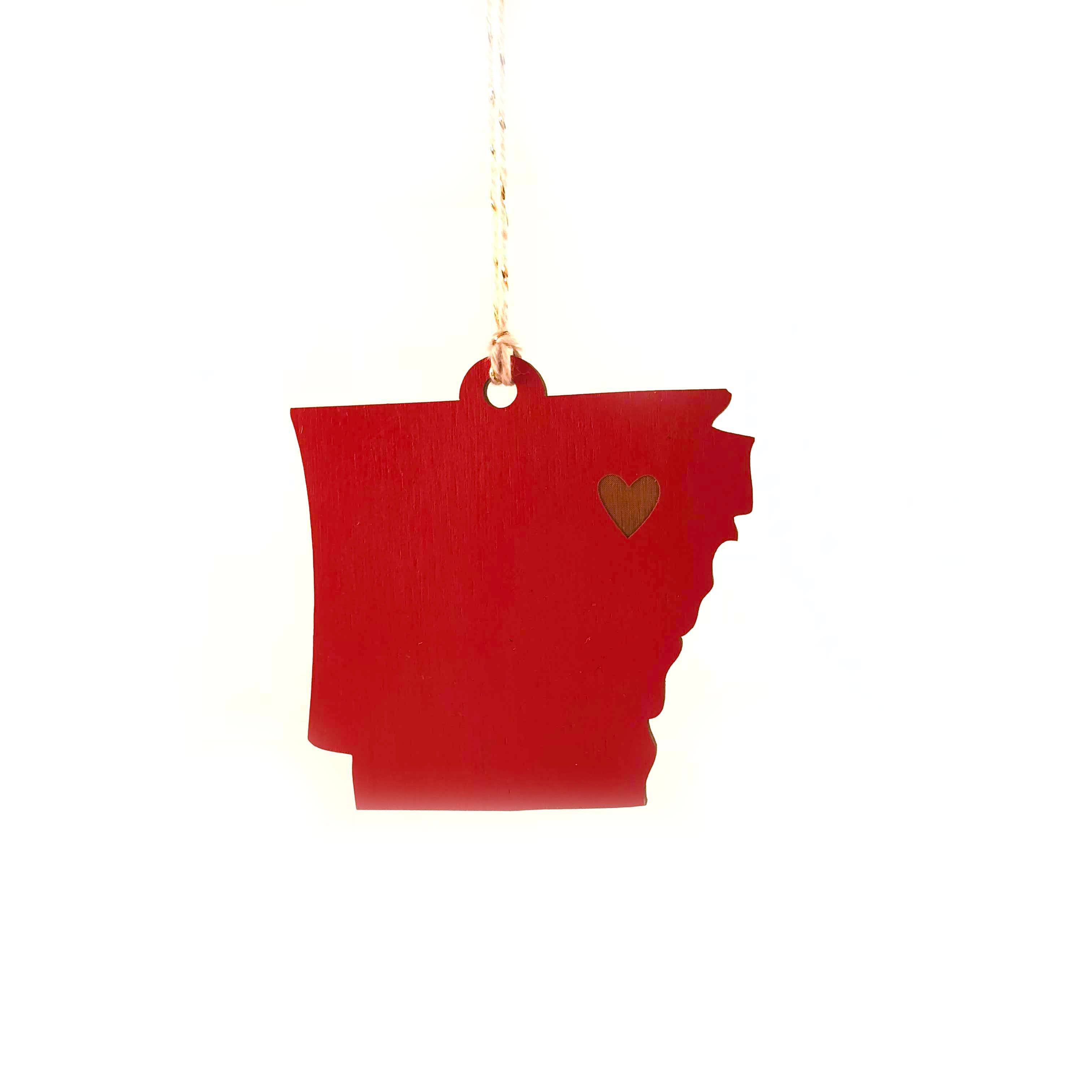 SnowMade - Arkansas Heart Ornament