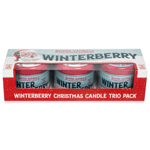 Santa's Naturals - Winter Berry Mini Trio Candle Set