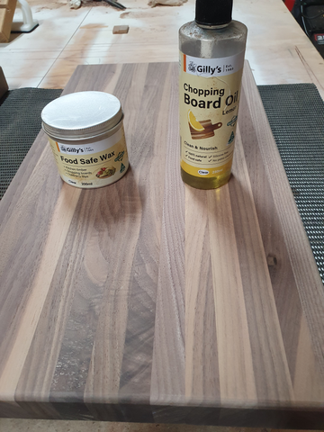 Crosscut Concepts - products used to treat and polish the chopping boards Gilly's Chopping Board Oil and Food Safe Wax