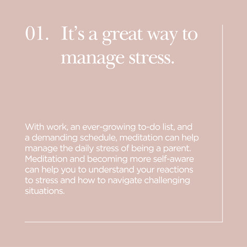It's great to manage stress