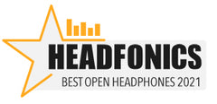 Headfonics Best open headphone award badge