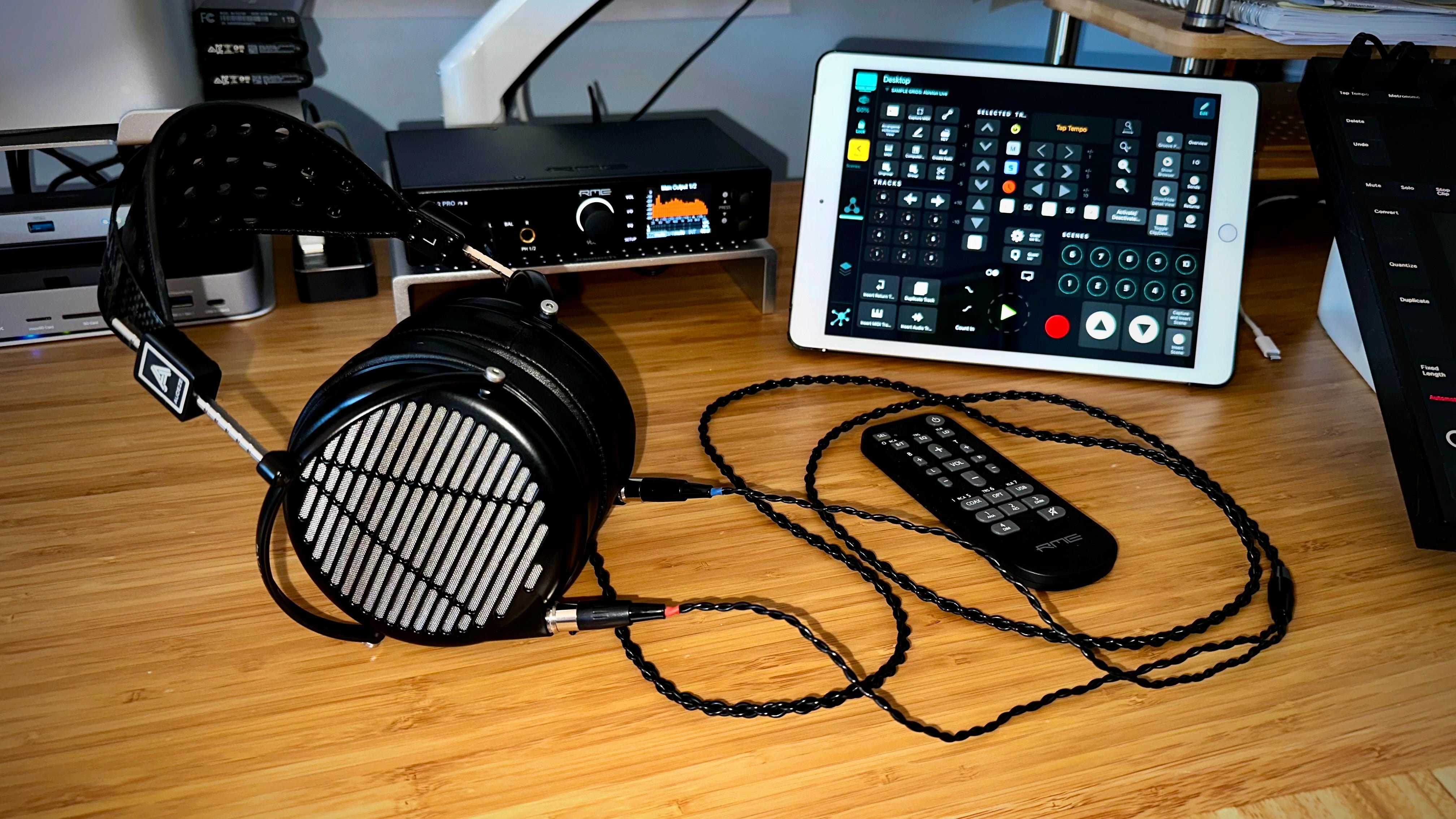 Audeze LCD-MX4 headphones on table