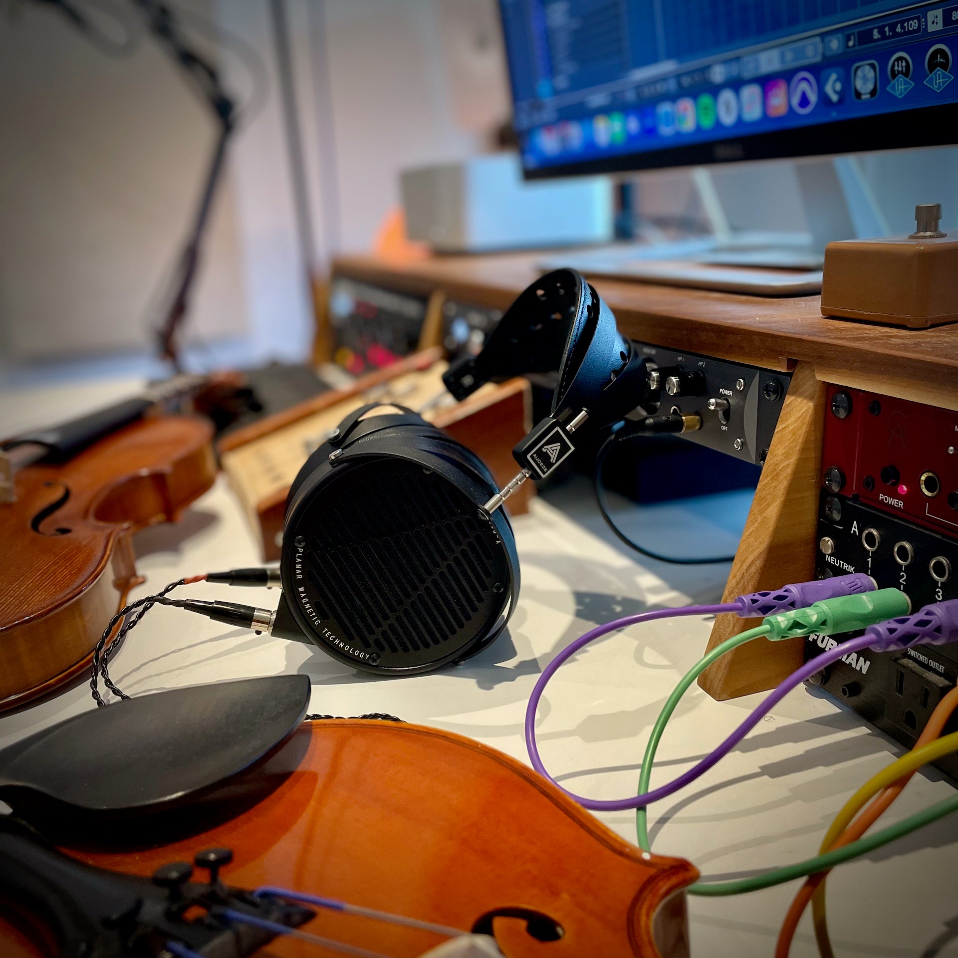 Audeze LCD-X Headphones on Ethan's set-up