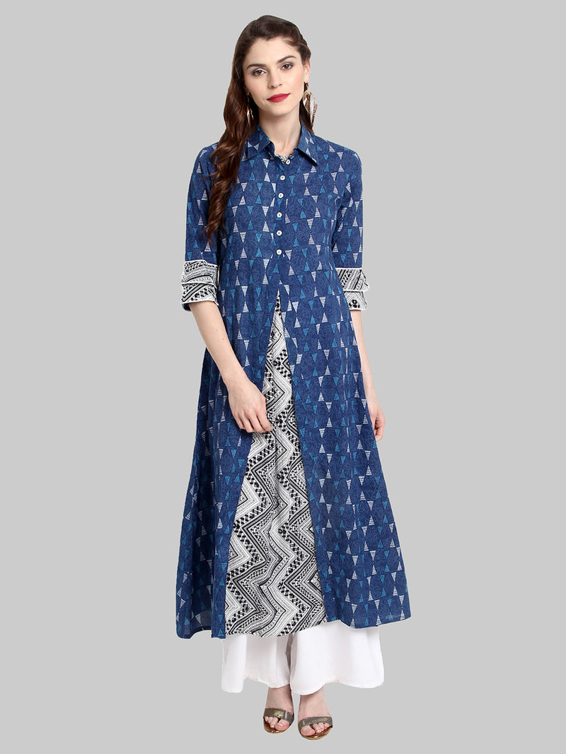 cotton indo western kurti