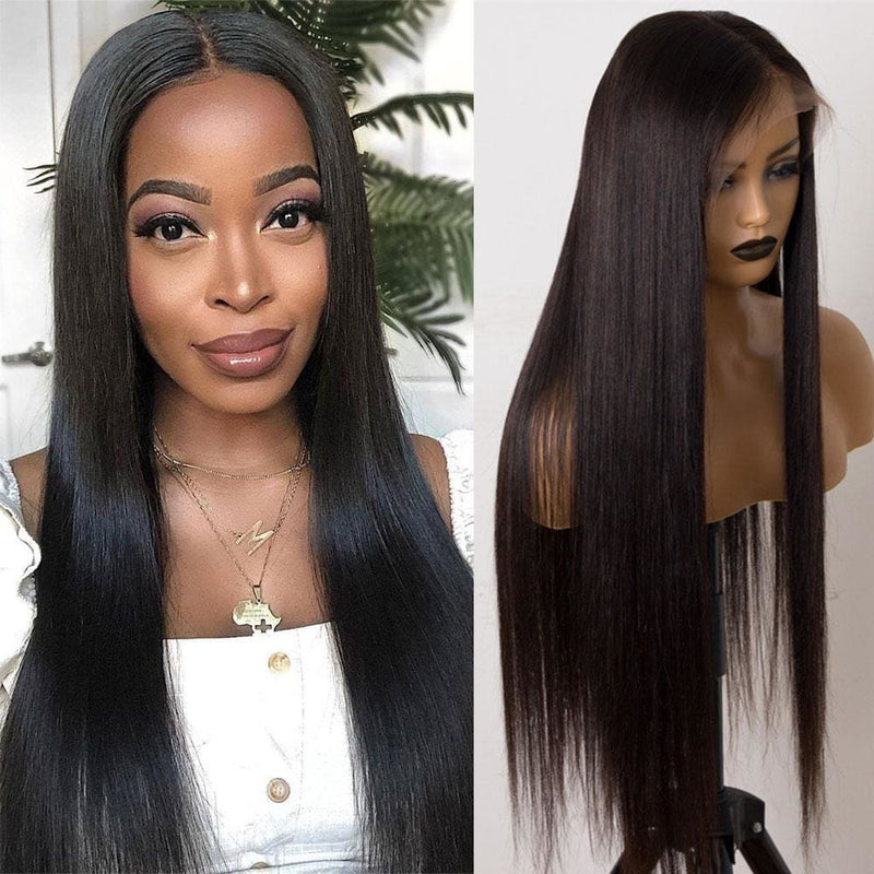 Afsisterwig 136 Skin Melt Lace Front Silk Straight Wig Invisible Swiss Lace Invisible Knots 5040