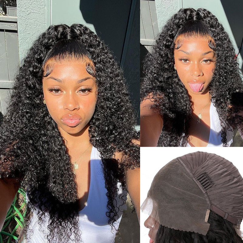 Afsisterwig New Boutique Skin Melt Lace Delicate Hairline Frontal Wig Deep Wave