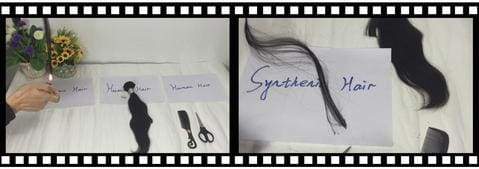 how to identify Human Hair VS Synthetic Hair.