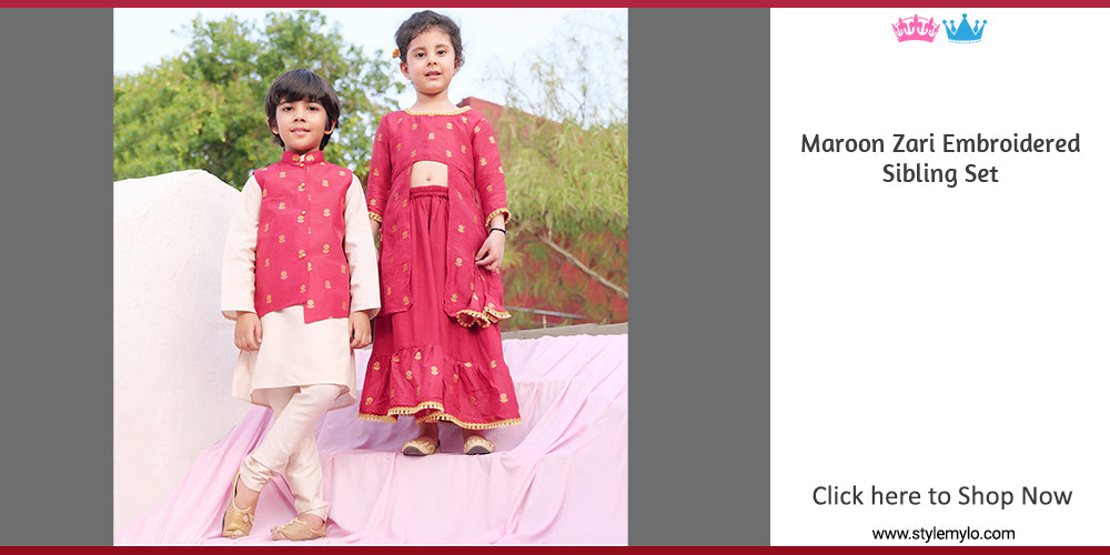 Stylemylo: Sibling Dresses | Matching Indian Dresses for Brother Sister