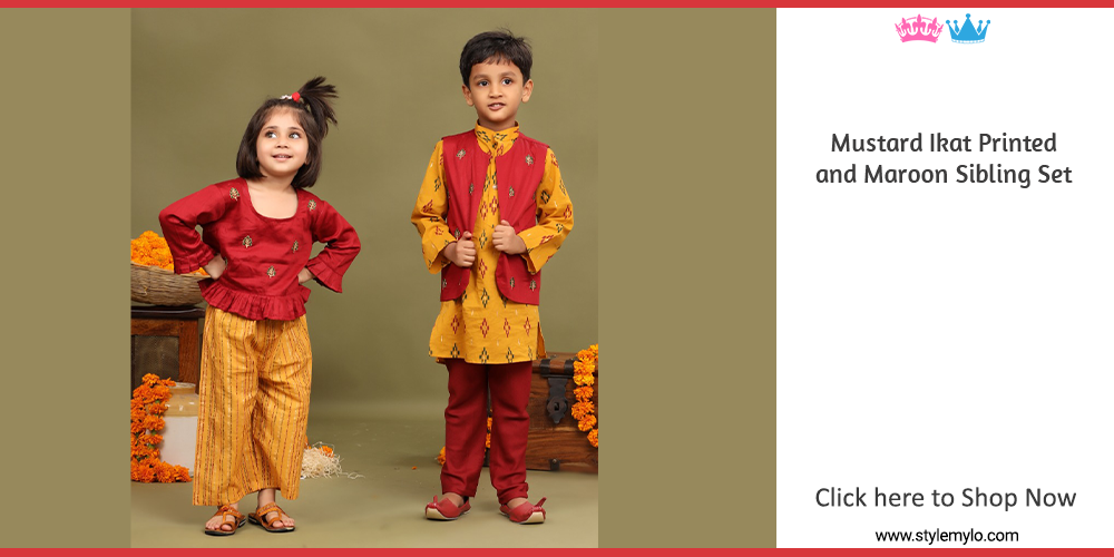 Sibling Dresses | Brother Sister Matching Indian Dresses for Kids