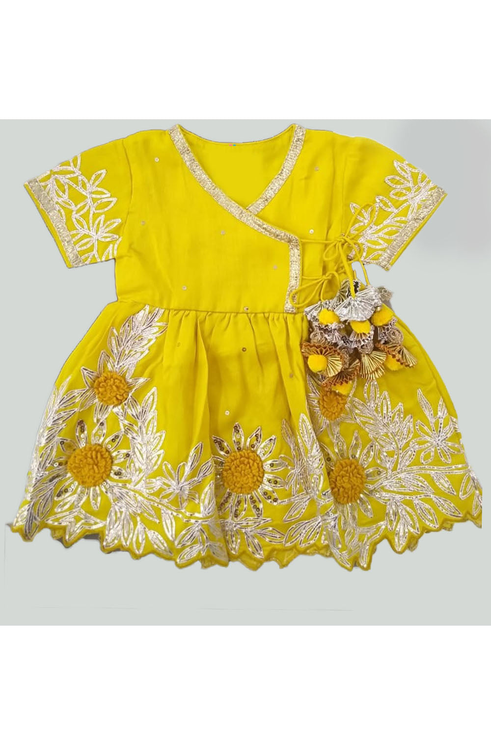 angrakha style frock for baby girl