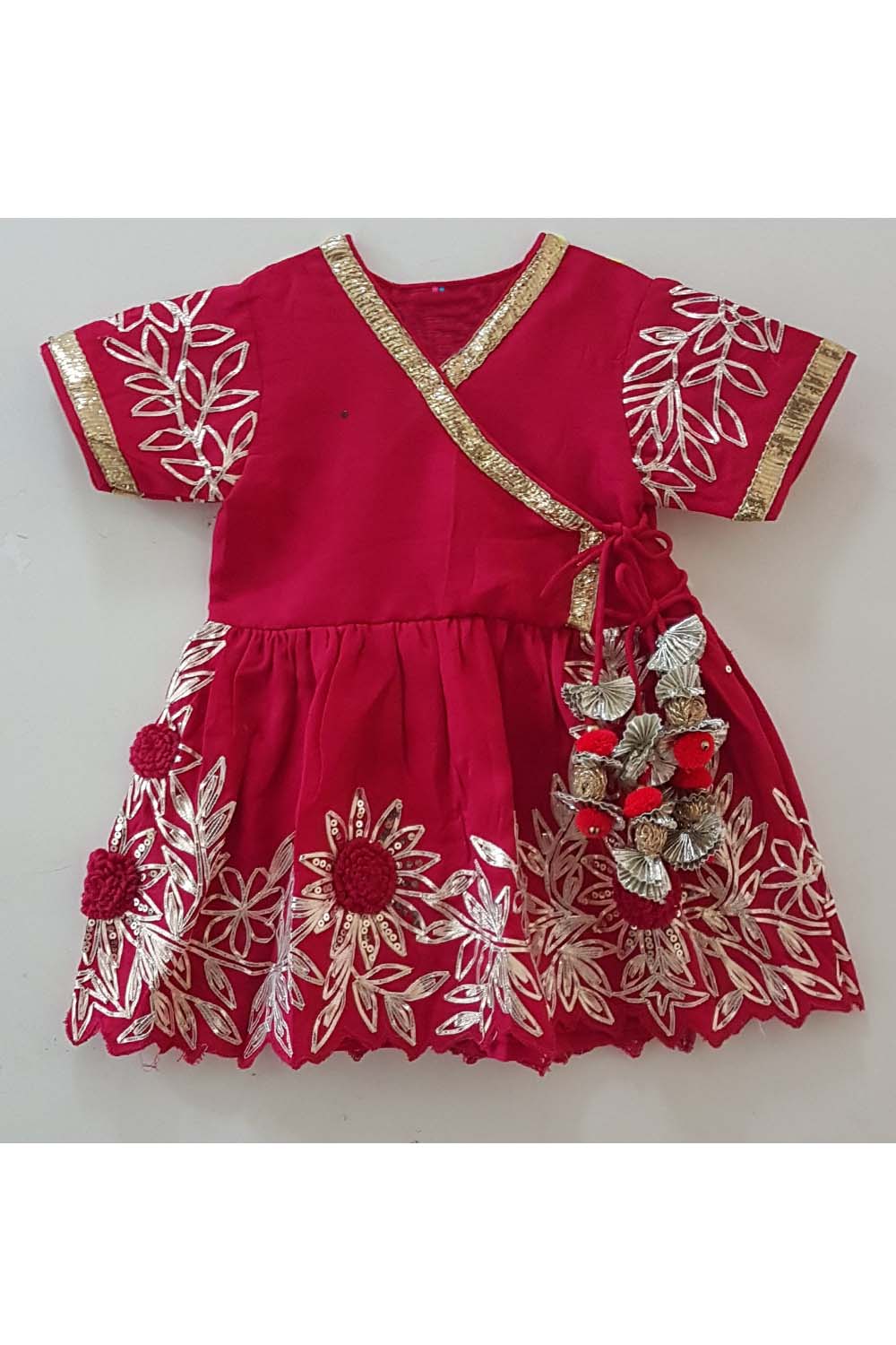 angrakha style frock for baby girl