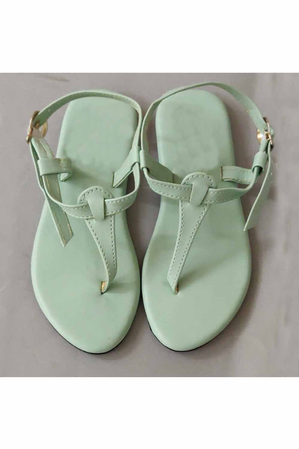 mint green flip flops