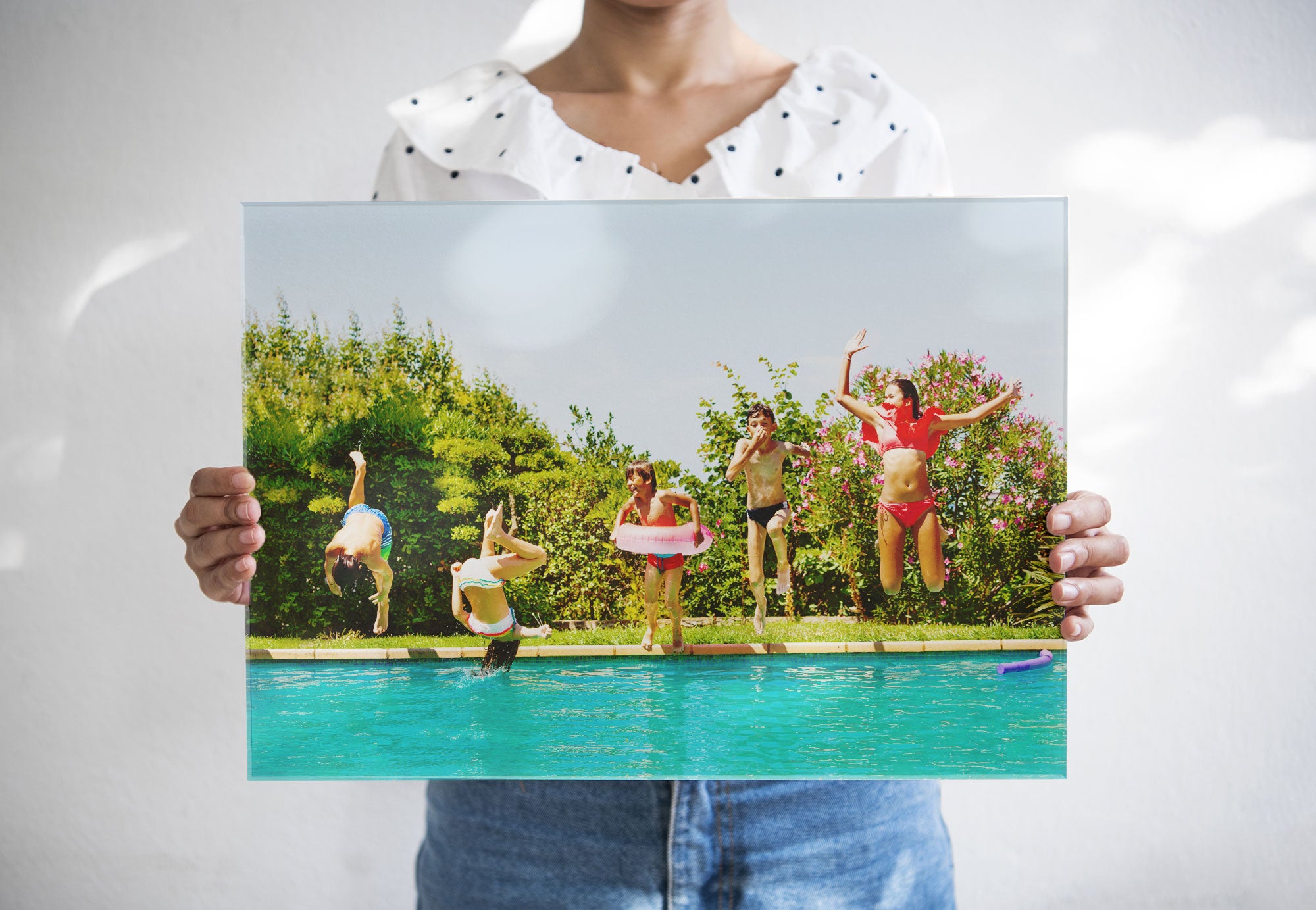Person Holding Summer Photo Printed on Acrylic by Posterjack Canada