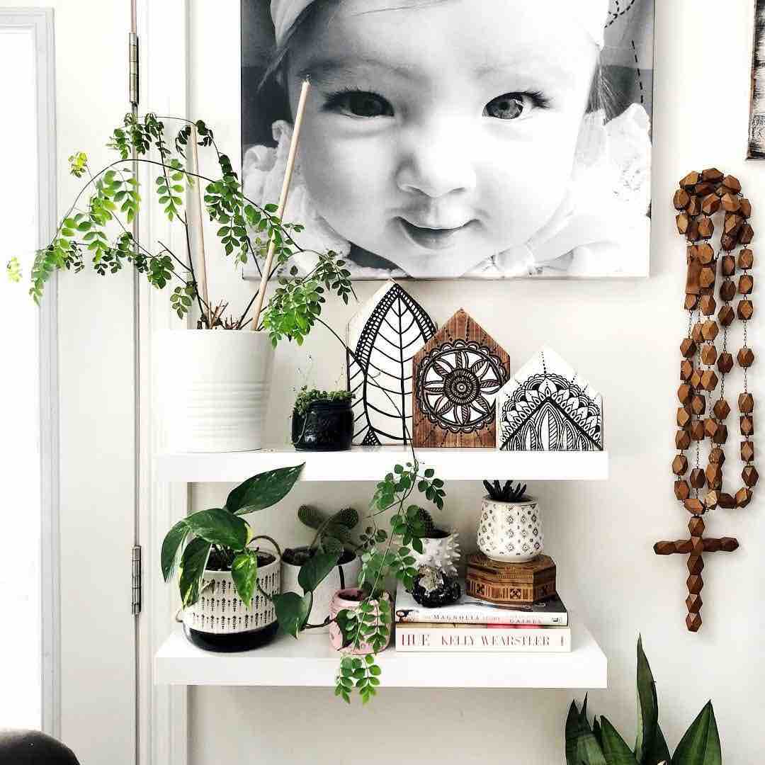 Beautiful Portrait Printed on Canvas, Displayed in Room