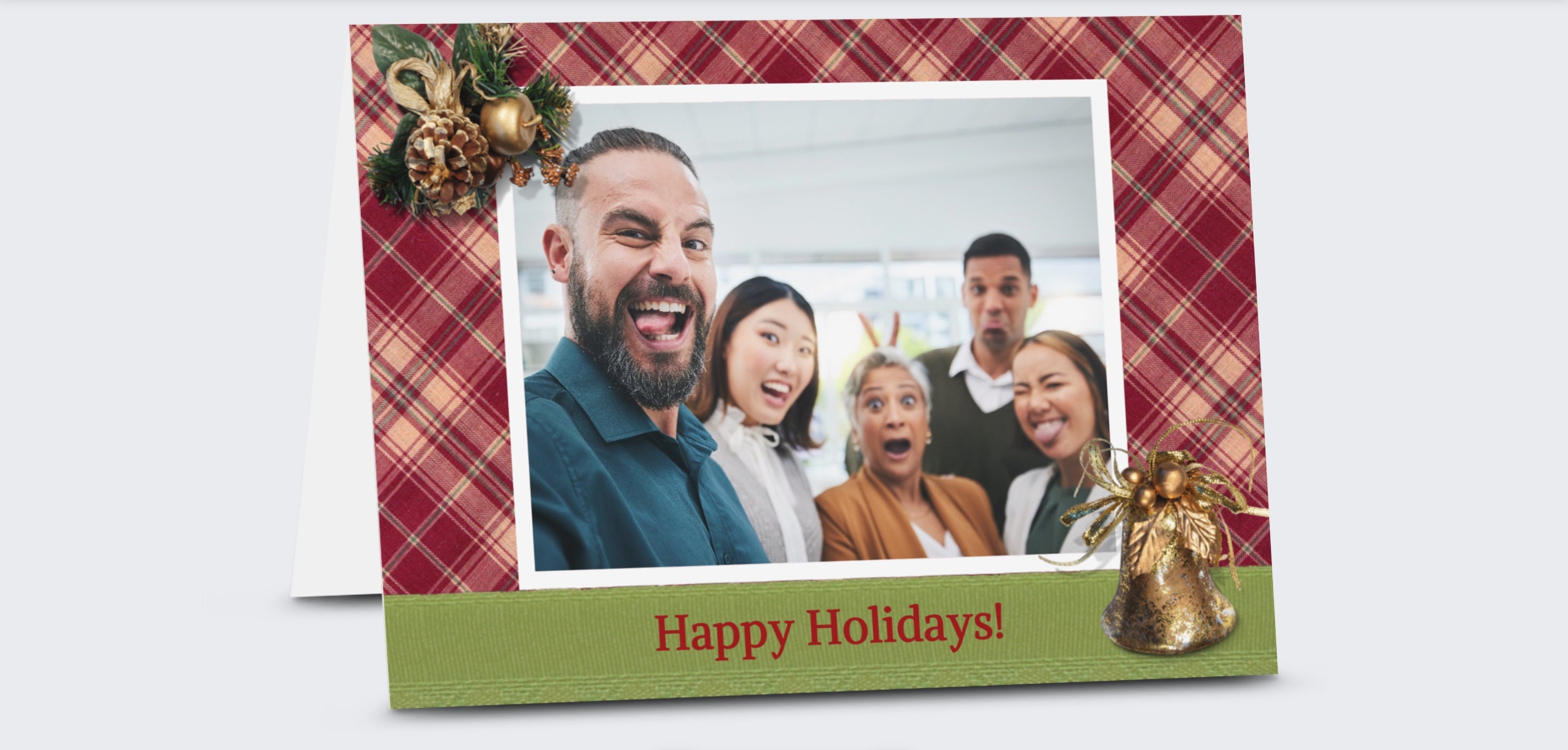 Screenshot Preview of a Customized Holiday Card for Employees